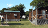 One room cabin at Lake Whitney Marina