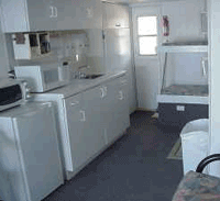 Floating cabin at Lake Whitney Marina
