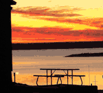 Sunset at Lake Whitney Marina
