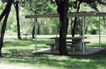 Full hookup campsite with covered picnic table - Lake Whitney Marina