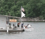 Floating ship's store at Lake Whitney Marina