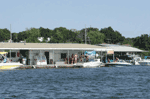Floating ship's store at Lake Whitney Marina