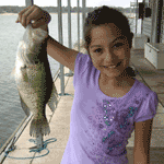 Indoor fishing at Lake Whitney Marina